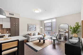 Open floor plan at l seven apartments in san francisco, ca 94103